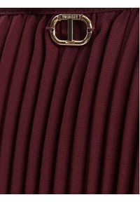 TwinSet - TWINSET Sukienka wieczorowa 252TP2641 Bordowy Regular Fit. Kolor: czerwony. Materiał: syntetyk. Styl: wizytowy #4