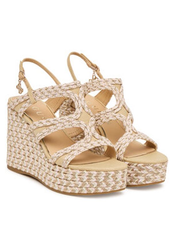 Guess Sandały FLJERS FAB04 Beżowy. Kolor: beżowy. Materiał: materiał