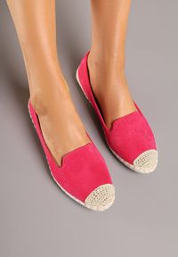 Born2be - Fuksjowe Espadryle Ozdobione Plecionką Tiaziane. Okazja: na co dzień, na imprezę, na spacer. Kolor: różowy. Wzór: aplikacja. Sezon: lato. Styl: klasyczny, elegancki, casual #5