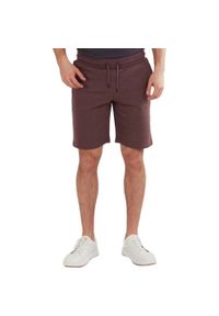 FUNDANGO - Spodenki fitness męskie Fundango Delon Sweatshort. Kolor: fioletowy. Materiał: poliester, bawełna. Wzór: haft. Sport: fitness