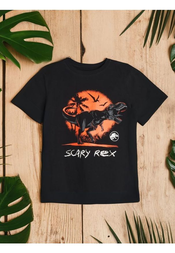 Sinsay - Koszulka Jurassic World - czarny. Kolor: czarny. Materiał: bawełna. Długość rękawa: krótki rękaw. Długość: krótkie. Wzór: nadruk