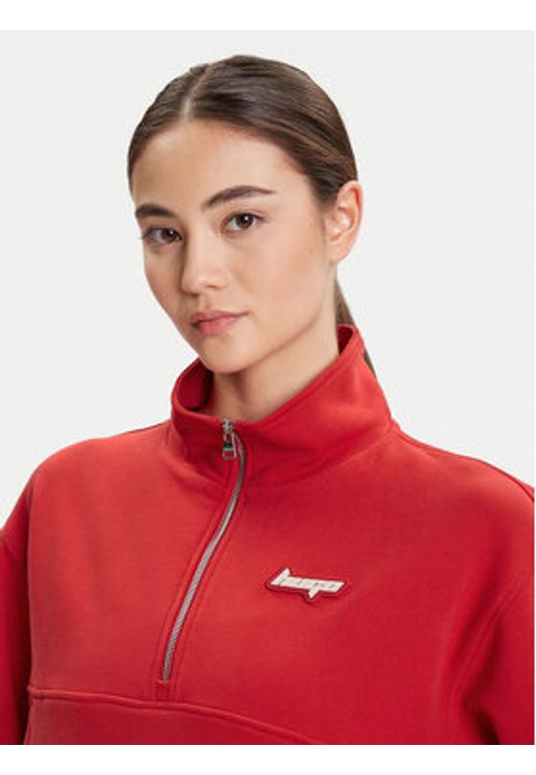 Hugo - HUGO Bluza Dorata_B 50542972 Czerwony Loose Fit. Kolor: czerwony. Materiał: bawełna