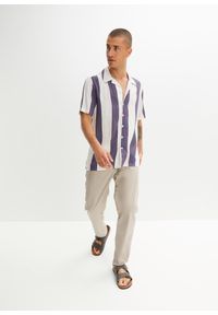 bonprix - Spodnie ze stretchem i elastyczną gumką w talii, regular fit, prosta nogawka. Kolor: szary #3