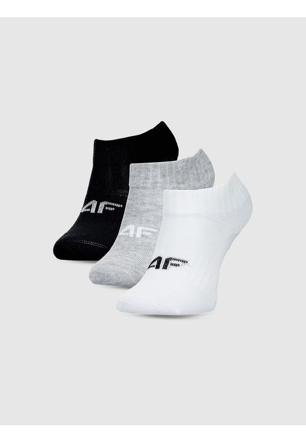 4f - 4F Skarpetki casual za kostkę (3-pack) chłopięce - multikolor 38-40. Kolor: wielokolorowy. Materiał: bawełna, włókno, materiał, poliamid, elastan