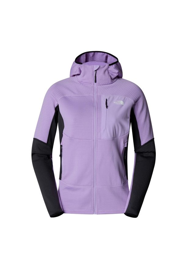 Bluza damska The North Face Stormgap Powergrid z kapturem. Typ kołnierza: kaptur. Kolor: fioletowy