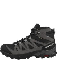 salomon - Buty trekkingowe męskie Salomon X Ward Leather Mid Gtx. Wysokość cholewki: za kostkę. Zapięcie: sznurówki. Kolor: szary. Materiał: materiał. Szerokość cholewki: normalna. Technologia: Gore-Tex. Sport: turystyka piesza #2