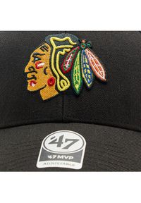 47 Brand Czapka z daszkiem NHL Chicago Blackhawks Ballpark Snap '47 MVP H-BLPMS04WBP-BKA Czarny. Kolor: czarny. Materiał: materiał #3