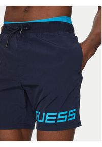 Guess Szorty kąpielowe F5GT12 WH1C2 Granatowy Regular Fit. Kolor: niebieski. Materiał: syntetyk
