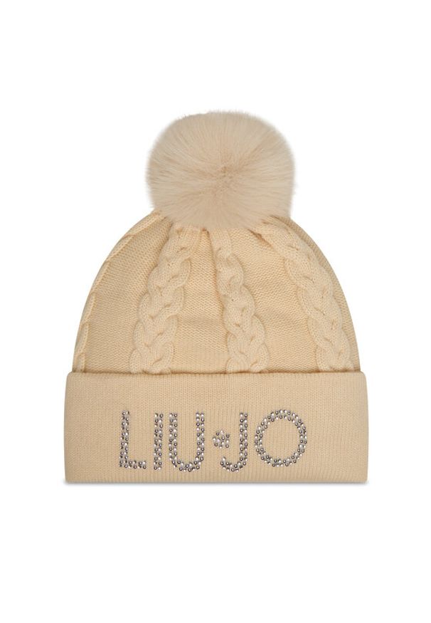 Liu Jo Czapka 2F5058 M0300 Beżowy. Kolor: beżowy. Materiał: wełna