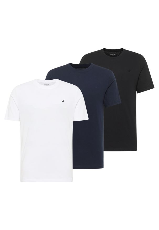 3-Pak T-Shirt Mustang Style Alex General Biały Czarny Granatowy. Kolor: biały, niebieski, wielokolorowy, czarny