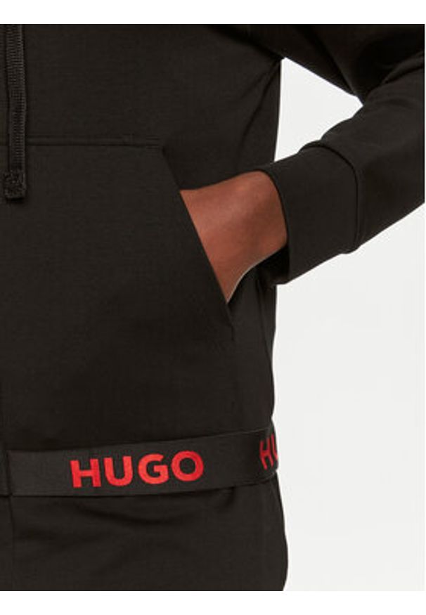 Hugo Bluza Sporty Logo 50520504 Czarny Relaxed Fit. Kolor: czarny. Materiał: syntetyk. Styl: sportowy