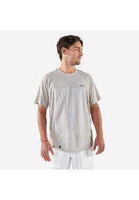 ARTENGO - Koszulka tenisowa męska krótki rękaw Artengo Dry Gaël Monfils. Kolor: beżowy. Materiał: materiał, elastan. Długość rękawa: krótki rękaw. Długość: krótkie. Sport: tenis