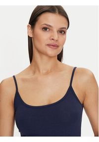 Gina Tricot Top 22470 Granatowy Slim Fit. Kolor: niebieski. Materiał: bawełna #5