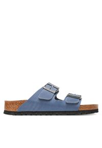 Birkenstock Klapki Arizona Sfb 1030864 Niebieski. Kolor: niebieski. Materiał: skóra, nubuk