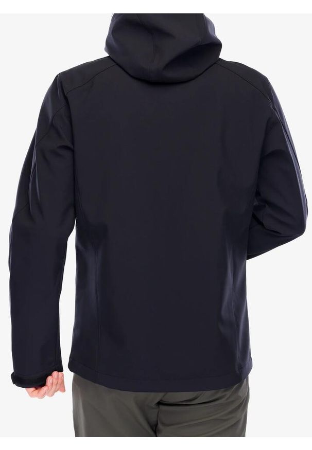 Kurtka softshell męska Vaude Cyclone Hooded Jacket. Kolor: czarny. Materiał: softshell