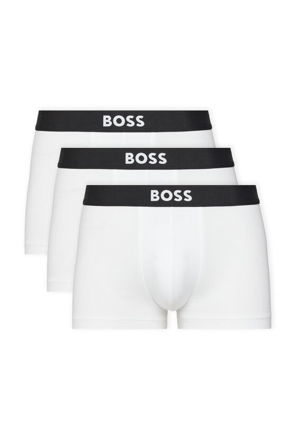BOSS Komplet 3 par bokserek Trunk 3P Boss One 50544263 Biały. Kolor: biały. Materiał: bawełna