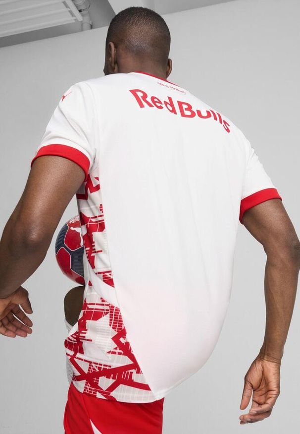 Puma - Męska koszulka domowa FC Red Bull Salzburg 24/25 PUMA White Red. Kolor: biały, czerwony, wielokolorowy