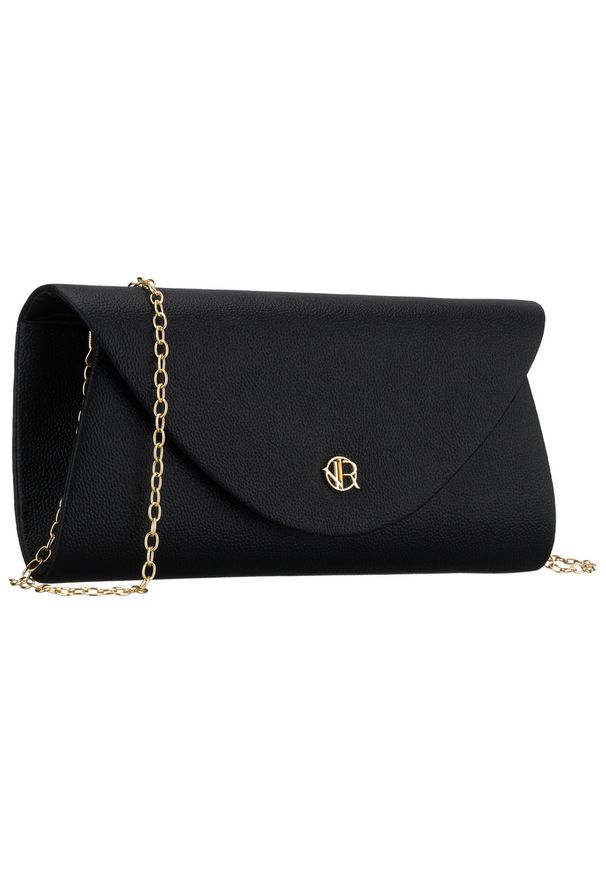 ROVICKY - Kopertówka damska wykonana ze skóry ekologicznej w czarnym kolorze Rovicky R-XS029-1. Kolor: czarny. Materiał: skórzane