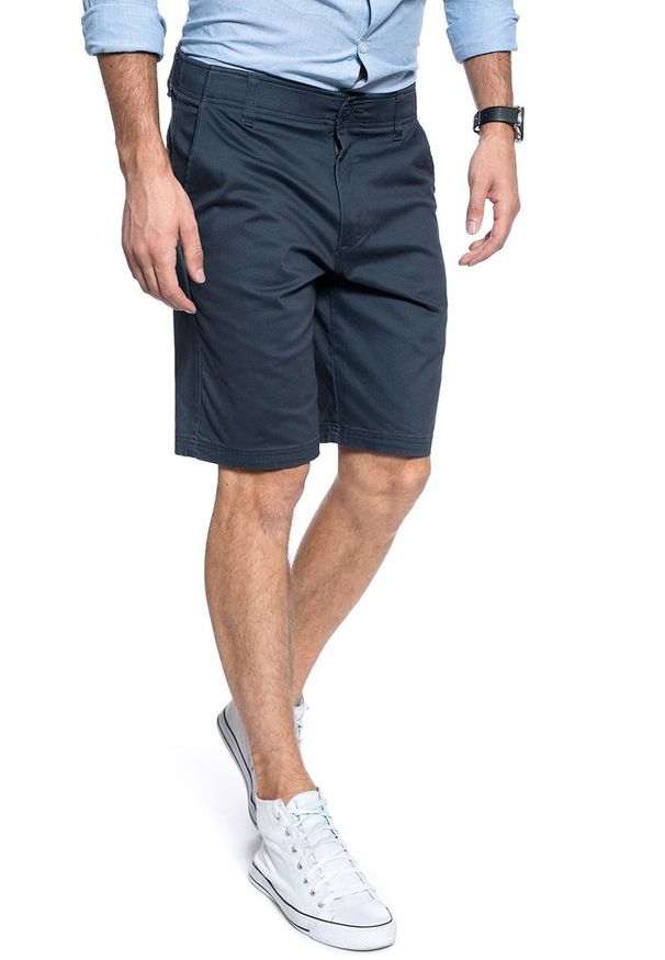 Lee - MĘSKIE SZORTY MATERIAŁOWE LEE COMFORT SHORT XM NAVY L71ZPB09 112119601. Materiał: materiał