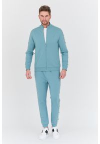 Guess - GUESS Turkusowa męska bluza Full Zip, Rozmiar XL. Kolor: niebieski #5