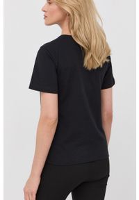 Trussardi Jeans - Trussardi t-shirt bawełniany kolor czarny. Okazja: na co dzień. Kolor: czarny. Materiał: bawełna. Wzór: nadruk. Styl: casual #3