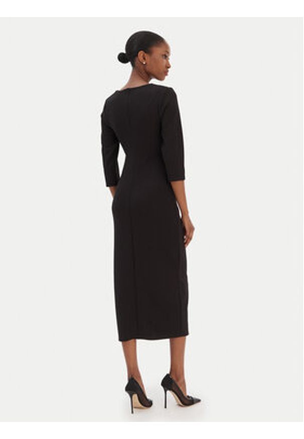 Rinascimento Sukienka koktajlowa CFC0126635003 Czarny Slim Fit. Kolor: czarny. Materiał: syntetyk. Styl: wizytowy