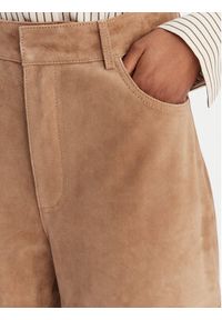 Marella Szorty skórzane Scoglio 2613431021 Beżowy Relaxed Fit. Kolor: beżowy. Materiał: skóra #2