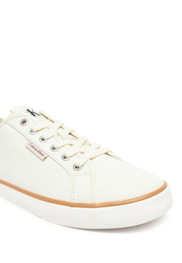 Calvin Klein Jeans Tenisówki Ess Vulc Low Mg Cv YM0YM01301 Beżowy. Kolor: beżowy. Materiał: materiał