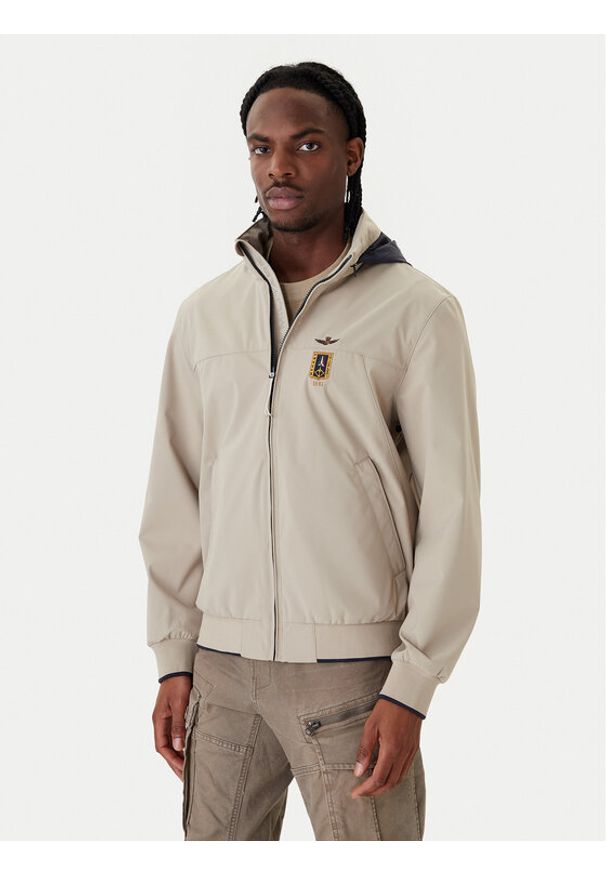 Aeronautica Militare Kurtka bomber 261AB3050UCT04290 Beżowy Regular Fit. Kolor: beżowy. Materiał: syntetyk