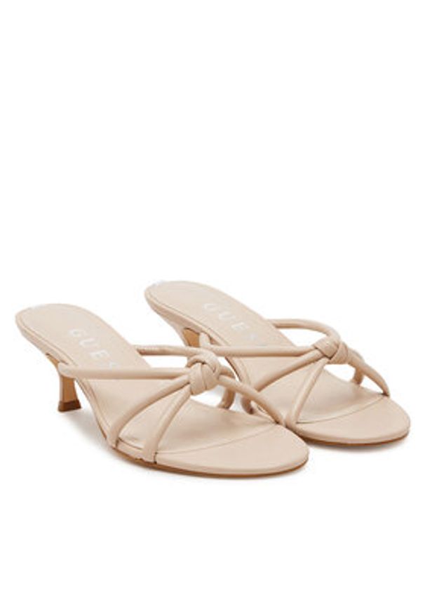 Guess Klapki FLJGARLEA03 Beżowy. Kolor: beżowy. Materiał: skóra