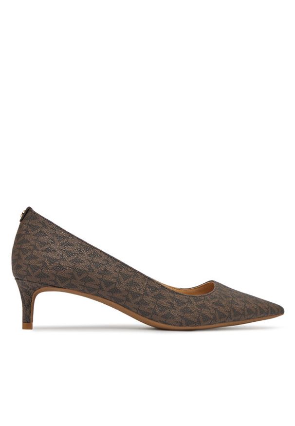 MICHAEL Michael Kors Czółenka Alina Flex Kitten Pump 40R3ALMP1B Brązowy. Kolor: brązowy. Materiał: skóra