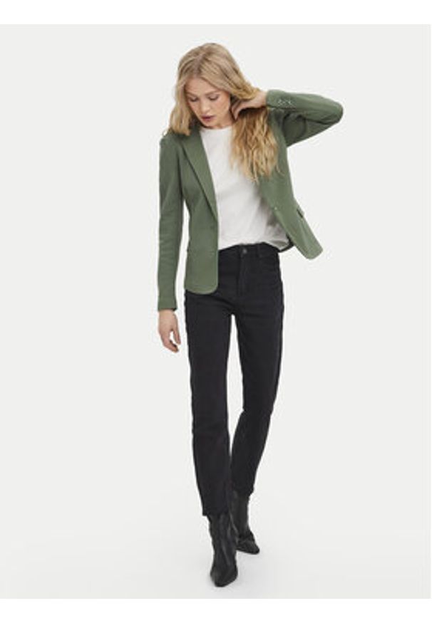 Vero Moda Marynarka Julia 10154123 Zielony Regular Fit. Kolor: zielony. Materiał: bawełna