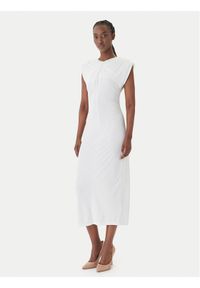 Fracomina Sukienka koktajlowa FS26SD2008W62601 Biały Slim Fit. Kolor: biały. Materiał: syntetyk. Styl: wizytowy #1