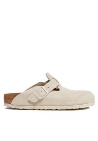 Birkenstock Klapki Boston 1024740 Biały. Kolor: biały. Materiał: skóra