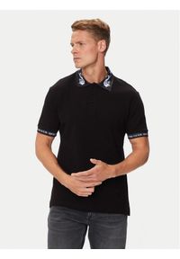 Versace Jeans Couture Polo 76GAGT00 Czarny Regular Fit. Typ kołnierza: polo. Kolor: czarny. Materiał: bawełna #1