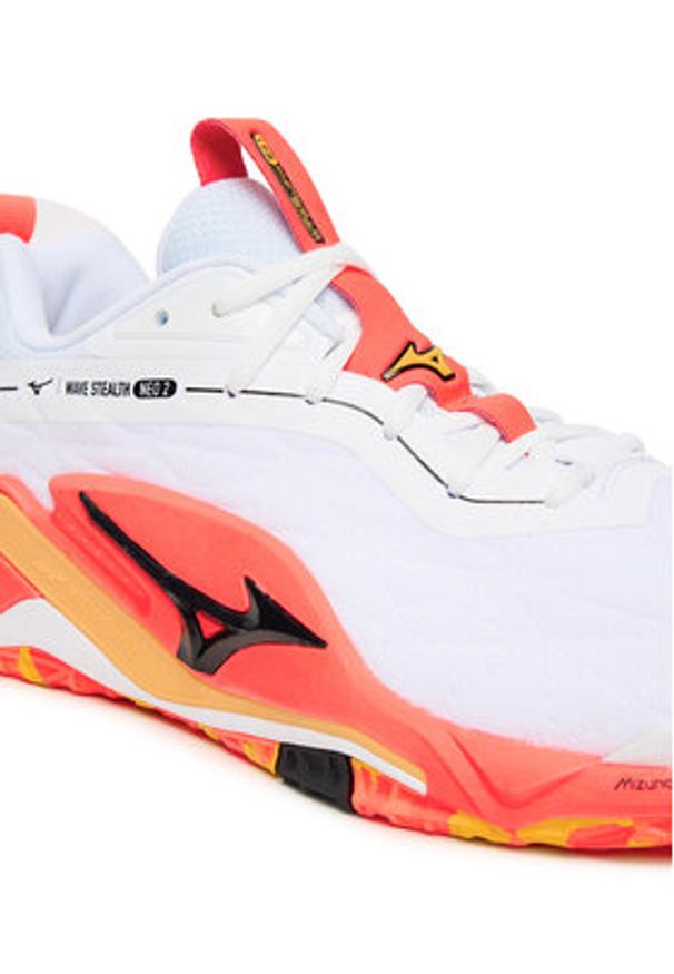 Mizuno Buty halowe Wave Stealth Neo 2 X1GA2400 Pomarańczowy. Kolor: pomarańczowy. Materiał: skóra. Model: Mizuno Wave