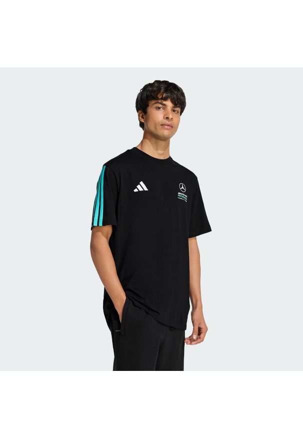 Adidas - Koszulka Mercedes - Amg Petronas Formula 1 Team Dna. Kolor: niebieski, wielokolorowy, czarny. Sport: fitness