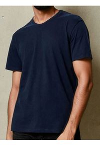 Sinsay - Koszulka basic z dekoltem w serek - granatowy. Typ kołnierza: dekolt w serek. Kolor: niebieski