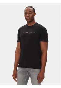 Tommy Jeans T-Shirt Flag Linear DM0DM21911 Czarny Regular Fit. Kolor: czarny. Materiał: bawełna