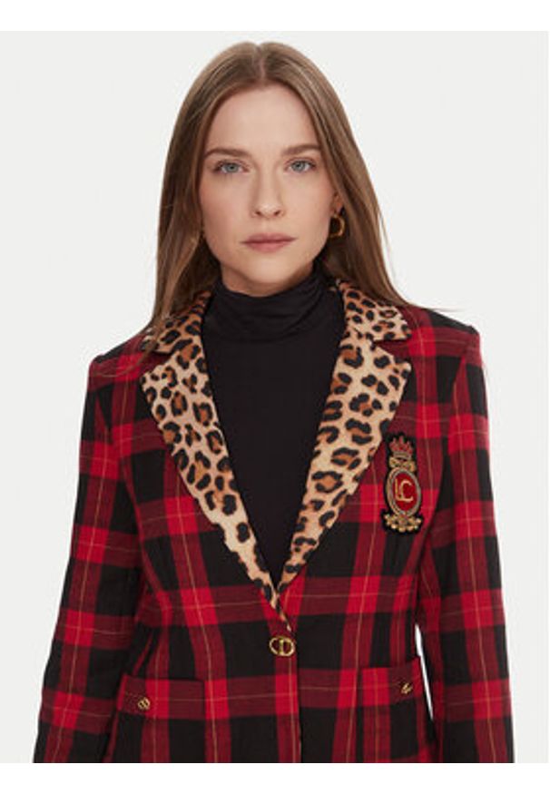 LOLA CASADEMUNT Marynarka LF2502013 Czerwony Regular Fit. Kolor: czerwony. Materiał: syntetyk