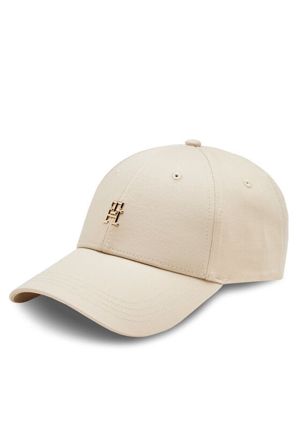 TOMMY HILFIGER - Tommy Hilfiger Czapka z daszkiem Distinct Cap AW0AW16367 Beżowy. Kolor: beżowy. Materiał: materiał