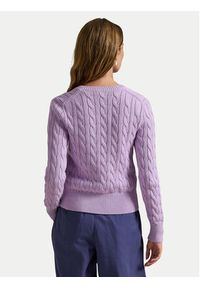 Polo Ralph Lauren Kardigan 211971868506 Fioletowy Slim Fit. Typ kołnierza: polo. Kolor: fioletowy. Materiał: bawełna #3