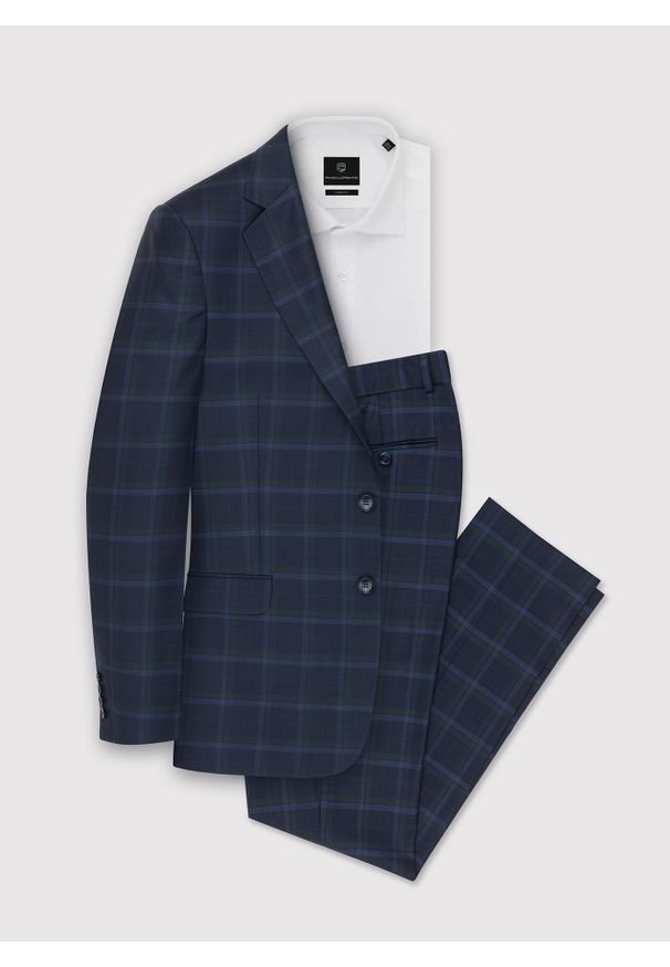 Pako Lorente - PAKO LORENTE – Granatowa marynarka garniturowa. Kolor: niebieski. Styl: elegancki