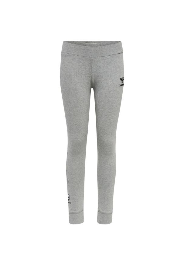 Dziecięce legginsy bawełniane Hummel Move Grid. Kolor: szary. Materiał: bawełna. Styl: młodzieżowy