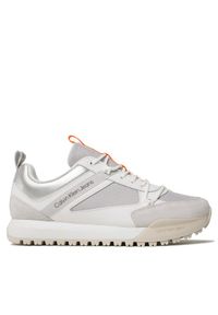 Calvin Klein Jeans Sneakersy Toothy Runner Low Laceup Mix YM0YM00710 Szary. Kolor: szary. Materiał: materiał