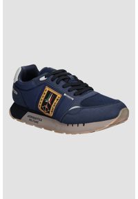 Aeronautica Militare - AERONAUTICA MILITARE Granatowe sneakersy męskie, Rozmiar 45. Okazja: na co dzień. Kolor: niebieski. Materiał: materiał #1