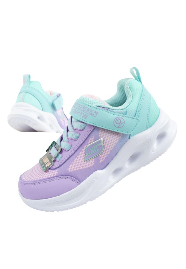 skechers - Buty sportowe dziecięce Skechers S Lights-Sola Glow LED. Kolor: fioletowy, niebieski, wielokolorowy