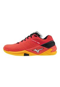 Buty halowe Mizuno Wave Stealth Neo. Kolor: czerwony, biały, wielokolorowy. Model: Mizuno Wave