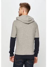 Jack & Jones - Bluza. Okazja: na co dzień. Typ kołnierza: kaptur. Kolor: szary. Materiał: bawełna, dzianina, wiskoza. Wzór: aplikacja. Styl: casual #3