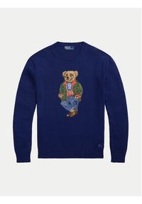 Polo Ralph Lauren Sweter 710955762001 Granatowy Regular Fit. Typ kołnierza: polo. Kolor: niebieski. Materiał: bawełna #3